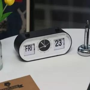 모던 라운드 플립 탁상 달력 시계 (WFFXVS7)