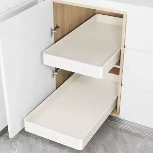 슬라이딩 주방 하부장 양념장 길이조절 수납 정리