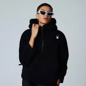 [롯데백화점]스파이더 [스파이더] 여성 플리스 하프넥 아노락 후드 티셔츠 SPIWCNHD352WBLK