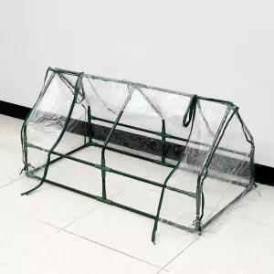 HGE 미니 텃밭 조립 소형 비닐하우스 120X60 삼각지붕 미니 온실 정원 하우스용 비닐 농업용 농막