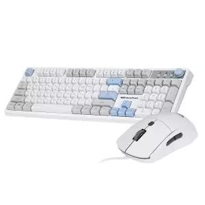 :darkFlash DKM200 유선 키보드 마우스 세트 (프로스트 화이트)