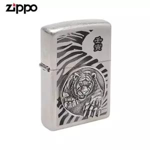 ZIPPO 라이터 엠블렘 2022 블랙 타이거 Black Tiger 오일+심지+부싯돌 3종세트 포함