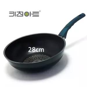 아이에이치 티타늄 5중 코팅 인덕션 튀김 궁중 팬 28/웍 후라이팬 업소용 주방 IH 볶음 요리 가정용 식당