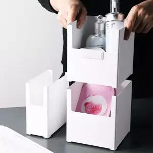 정리함 중형 화이트 와이드 서랍정리 구분함