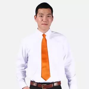 AC12 오렌지 넥타이 유니폼 소품 직원 서빙 지퍼