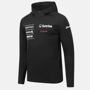 데상트 스위스 스키 기모 후드 티셔츠 B1 SQ421SHDO1 BLK0 LBEG