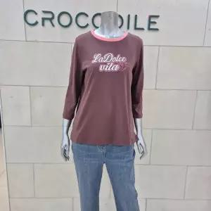 [크로커다일레이디]레터링 7부 라운드 티셔츠
