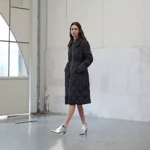 [에고이스트](광주신세계)물결퀼팅 와이드카라 롱구스다운 (ER4TD905)