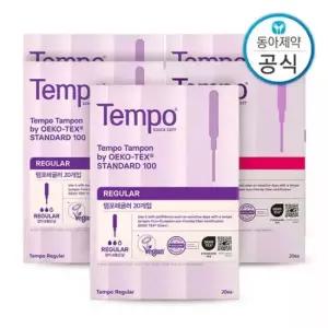 템포 슈퍼 탐폰 체내형 생리대, 20입, 5개