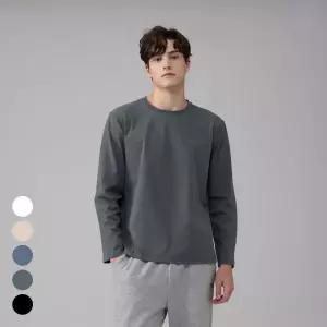 에버라스트 남성 레귤러핏 긴팔 티셔츠 무지티 기본티