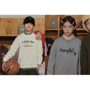 [롯데백화점]폴햄키즈 공용 플리스 워딩 기모맨투맨 PKF4TR3012