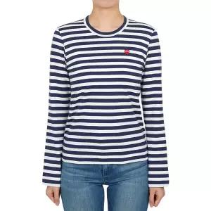 [꼼데가르송](김해점) 미니 레드와펜 스트라이프 여성 긴팔 티셔츠 AZ T207 051 1