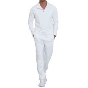 렉시아트 남성 쿼터 집 풀오버 운동복 자외선 차단 2피스 의상 긴팔 운동 세트