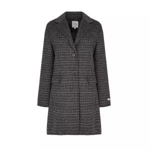 [크로커다일레이디] 크로커다일레이디 모혼방 소재의 가볍고 따뜻한 체크패턴의 핸드메이드 코트CLCWCT102