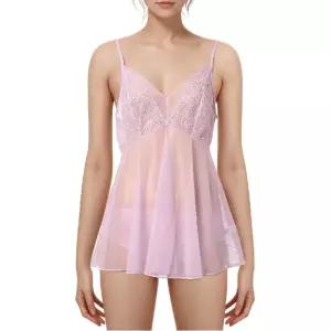 [롯데백화점]비비안 여성 은은 섹시 시스루 미니 슬립 -BS(CS1901A)