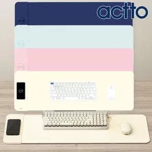 고속 무선 충전 가죽 데스크패드 마우스패드 키보드 장패드 데스크매트 컴퓨터 책상 덮개 깔개 MP-57