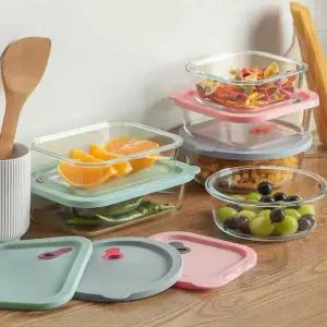 퍼니 유리 실리콘 오븐용기 유리반찬통 이유식밀폐용기 냉동밥그릇 이유식그릇