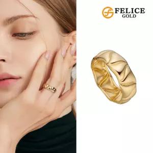 [펠리체골드] 18K 웨이브 반지