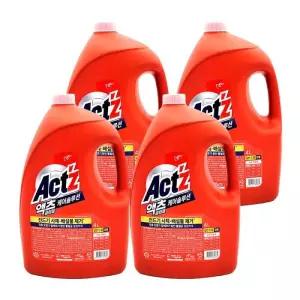 [액츠] 클린젤 4L x 4개 액체세제 일반 드럼 겸용