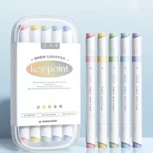 파스텔 형광펜 마일드 투톤 독서용 형광펜 세트 수험생 얇은 노트 다이어리 꾸미기 필기구 색연필 하트