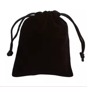 8X10 블랙 미니 벨벳 조리개형 고급 포장용 주머니 끈 스트링파우치
