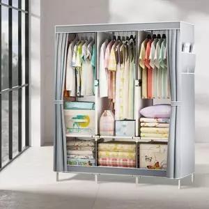 시스템 행거 패브릭 오픈형 드레스 조립식 옷장 이동식 원룸 자취방 선반형 수납함 정리대 조립형 모듈형