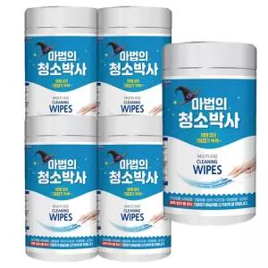 KR리빙 유한그린텍 마법의 청소박사 찌든때 기름때 청소용 대용량 150매(150mm x 180mm) 5개