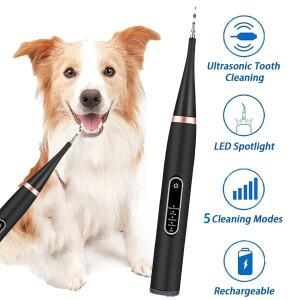 APC LED 라이트가 있는 반려동물 치석 제거기 5가지 모드 전동 칫솔 치아  키트 고양이 강아지 초음파