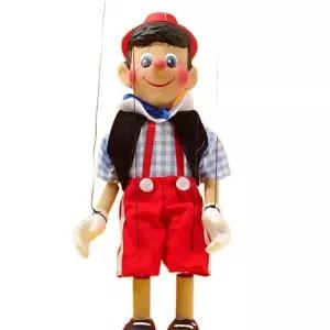 빈티지 꼭두각시인형 마리오네트 줄인형 소품 인테리어 파란체크