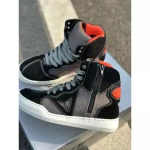 오토바이 숏 부츠 레이싱 신발 레드 라이더신발 지퍼 바이크