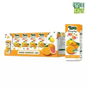Tipco 오렌지자몽 착즙주스 200ml x 24/피크닉/간편/음료/어린이/소풍/키즈/달콤한/달달/나들이/다과/디저