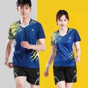 탁구 티셔츠 스포츠 여성 반바지 상의 훈련복