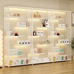 화장품 진열대 진열장 네일샵 매장용 골드 디스플레이 뷰티