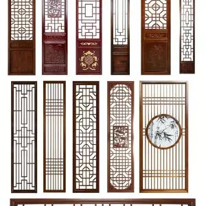 전통문양 병풍파티션 한옥 문살 문짝 공간분리 소나무