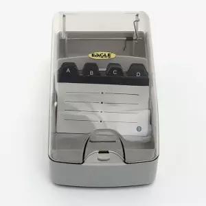 투명 명함 보관함 플라스틱 인덱스 탁상용 명함 정리함 사무용 대용량 수납함 칸막이 클리어 탈부착 케이스