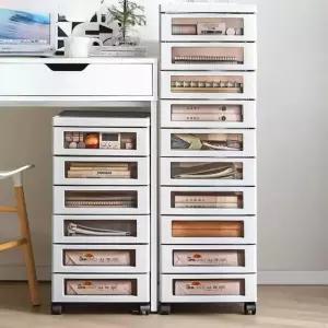 플라스틱 서랍장 B4 보관 다층 문서 보관함 지류함 투명