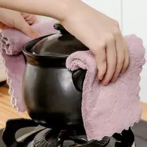 도톰한주방타올 극세사 빨아쓰는 25x25cm 정사각 극세사주방행주 (WFJ5LLS)