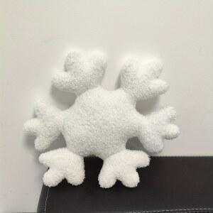 3d 눈송이 창조적 인 재미 있은 쿠션 겨울 흰색 모양 침대 수면 크리스마스 홈 선물 어린이를위한 소파 베개