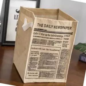 조직 정리 바구니 뉴스페이퍼 린넨 소품 수납함 부직포 천 수납 (WFJ5SY4)