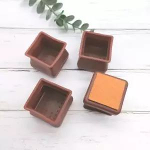 의자발커버 긁힘방지 의자발 4개세트 사각대형진갈색 (WFJPVW6)