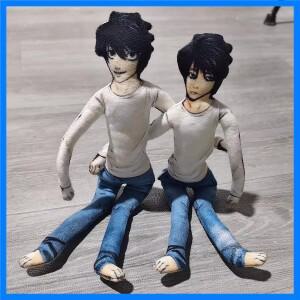 애니메이션 데스 노트 L.Lawliet 인형 봉제 인형 추상 조인트 유연한 방 장식 할로윈 플러시 장난감 남여