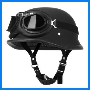 레트로 오토바이 헬멧 스쿠터 빈티지 하프 페이스 바이커 오토바이 충돌