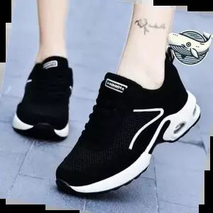 스케쳐스USA 편한 여성용 운동화 키높이 에어쿠션 워킹화 블랙 어글리슈즈 에어굽 스니커즈