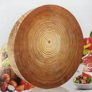 원형 나무 도마 나무도마 엔드그레인 나이테 캠핑용 대형