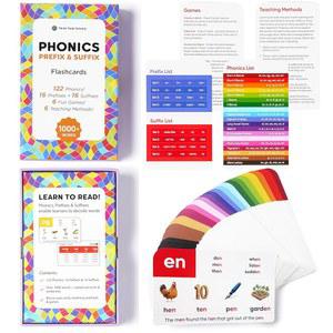 수상 경력에 빛나는 파닉스 및 어휘 플래시 카드 u2013 1000개 이상의 단어 접두사 접미사 및 CVC u2013 게임 및 시각 자료 u2013 연령 4세 u2013 프리-K~3학년