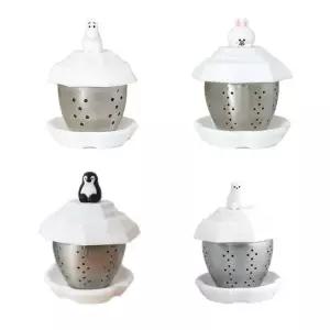 티인퓨져 실리콘 스틸 차거름망 티망 무민 토끼 펭귄 북극곰 Q405-O