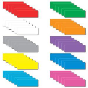 IMAGAME 마그네틱 드라이 이레이즈 자석 라벨 3x1 인치, 재사용 가능한 이름표, 사무실/교실 일정 정리. 냉장고/화이트 보드 작업 (멀티컬러 60Pcs)