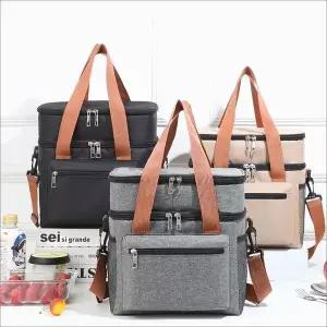 런치백 보냉 보온 2단 분리 캠핑 피크닉 아웃도어 도시락 가방 (WFK6L9K)