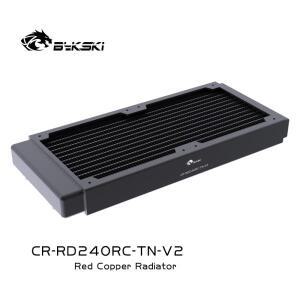 Bykski CR-RD240RC-TN-V2 PC 냉각 G1/4 구리 240mm 라디에이터 워터 쿨러 행 120m 팬 30MM 두께