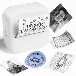 라벨프린터 Phomemo 휴대용 미니 열전사 프린터 무선 203dpi 사진 라벨 메모 목록 인쇄 USB 케이블 M02X